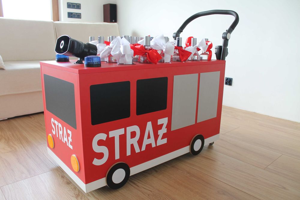 Wódkowóz wesele ślub dekoracja sali koszyk na alkohol imieniny syrena