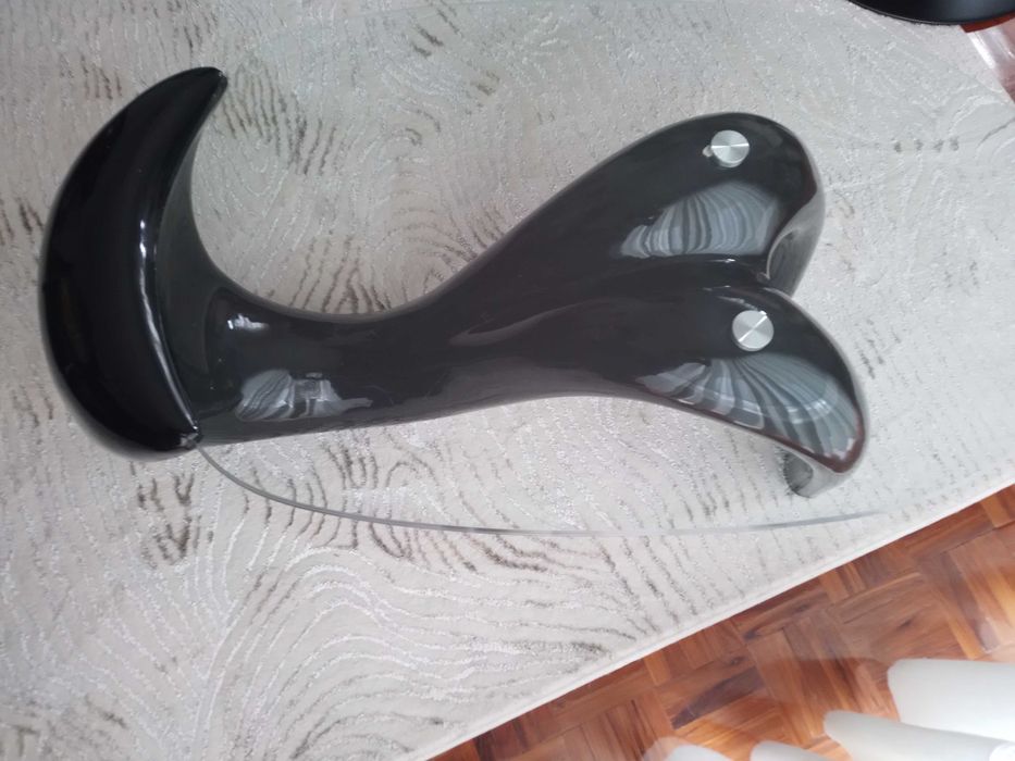 Mesa de centro/apoio usada com tampo em vidro