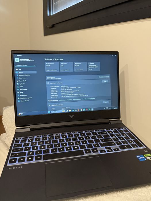 Computador Portatil  Gamer HP Victus - RTX 4050 6GB