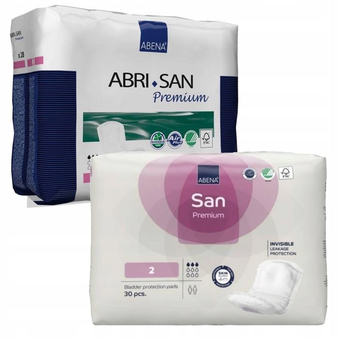 podkłady poporodowe abena san 2, 5 30szt 350ml abena x 5 opakwan