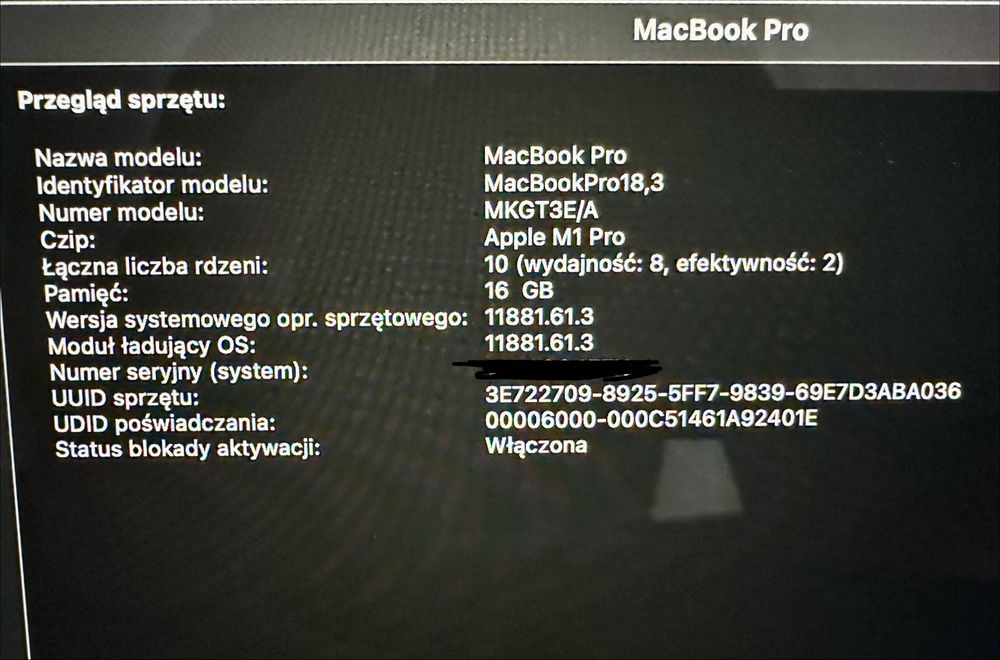 Macbook Pro 14 M1 16 GB 1 TB