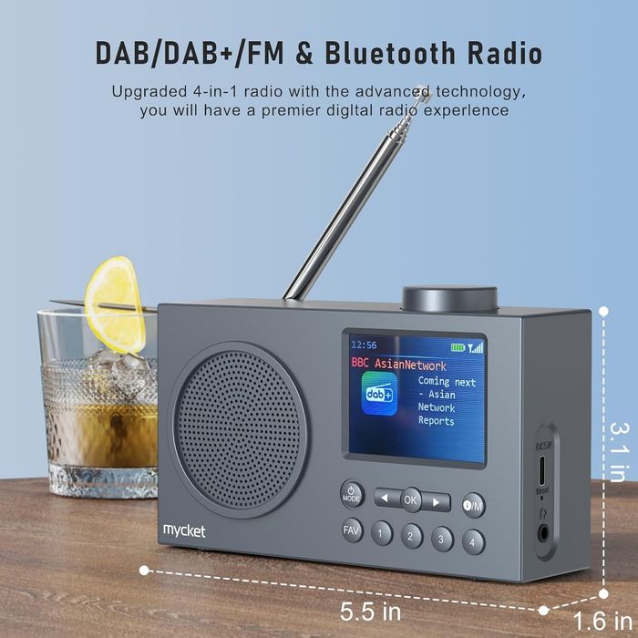 Цифрове радіо DAB+ Bluetooth 5.0