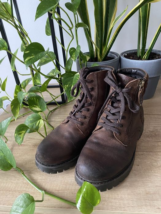 Trzewiki skórzane brązowe Lasocki Young River rozm 36