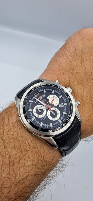 Roamer Rockshell Mark III Chrono - szafir, skóra,  Swiss Made