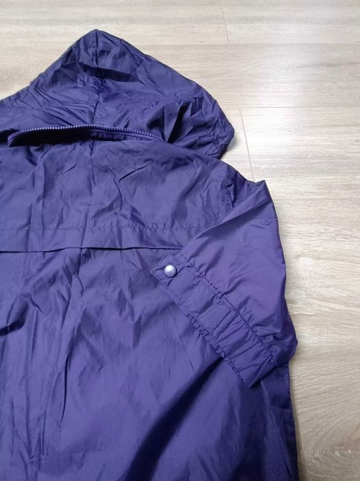 Kurtka bluza wiatrówka fiolet krótki rękaw chowany kaptur 'Ichi' L