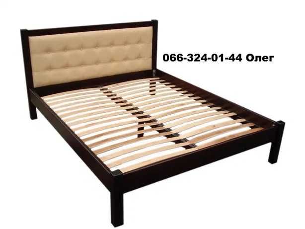 Ліжко полуторне двуспальне з масиву дерева, кровать Венеція. Київ