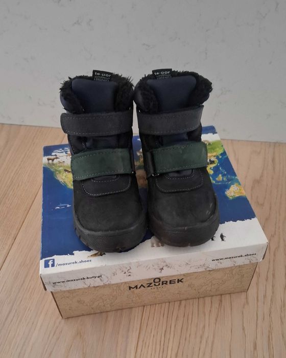 Mazurek skórzane trzewiki zimowe buty r. 27