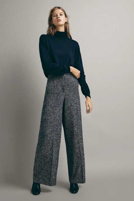 Брендовые теплые широкие штаны Massimo dutti