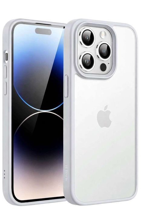 JETech etui ochronne do Apple iPhone 14 Pro Max, półprzezroczyste szare