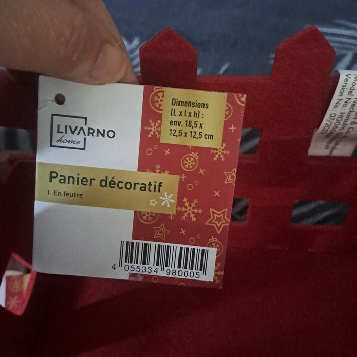 Кошик новорічний з фетру сані конверти для санти декор