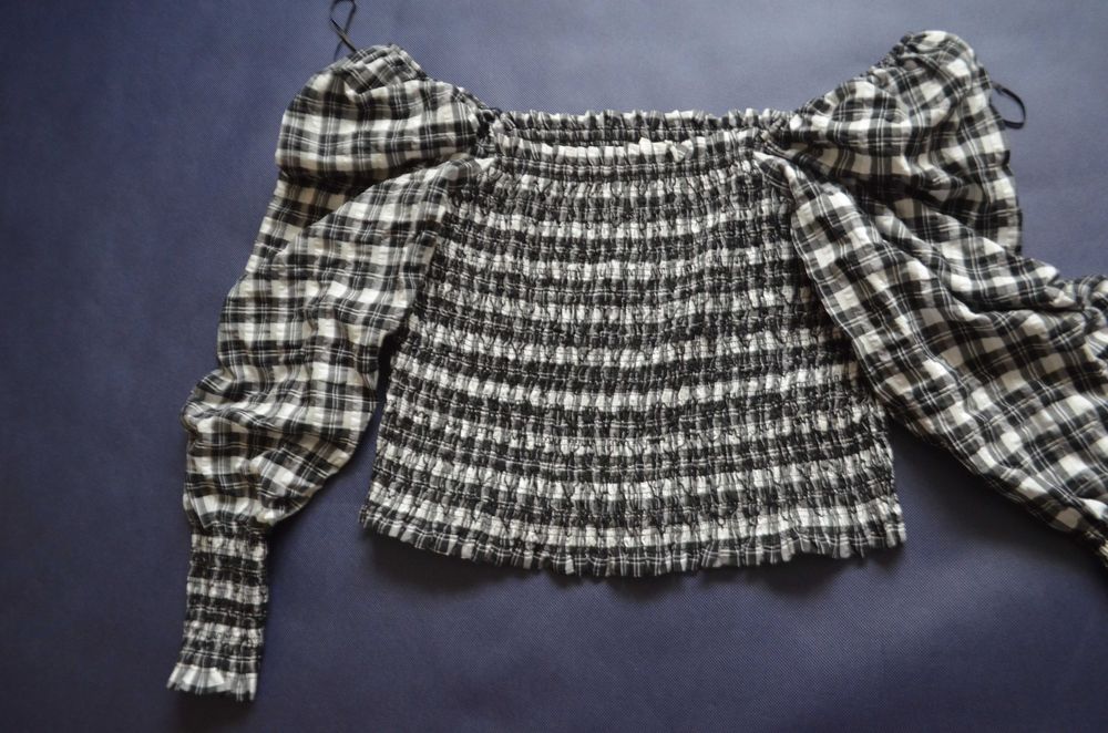 bluzka H&M 40L krata gumki