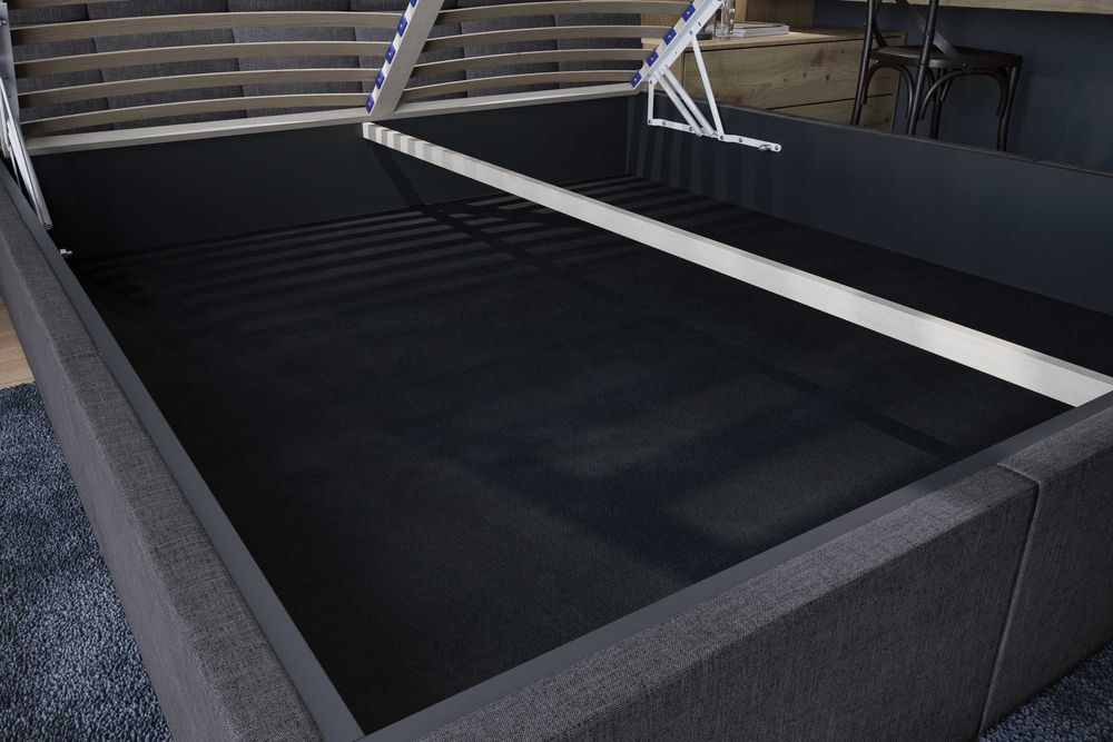 Łóżko tapicerowane 180 szare pojemnik promocja wyprzedaż wysyłka hit