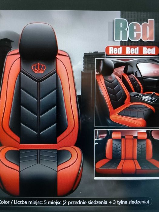 Piękne nowe pokrowce Premium ze skóry PU, 2 lub 5 miejsc, różne kolory