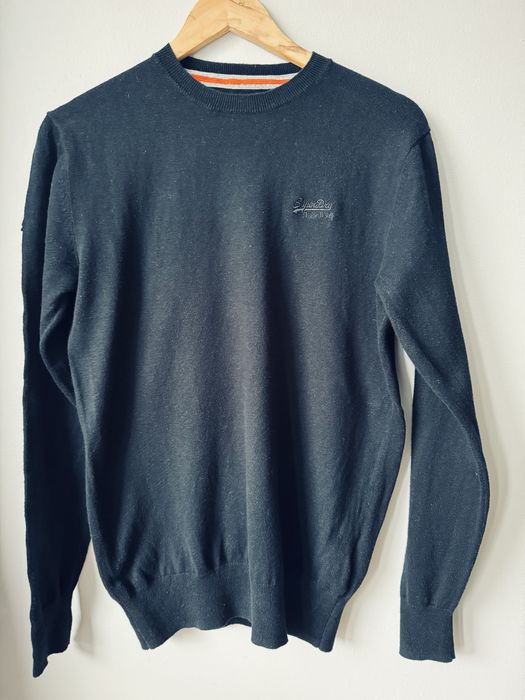 Gładki sweter z kaszmirem_Superdry premium_M