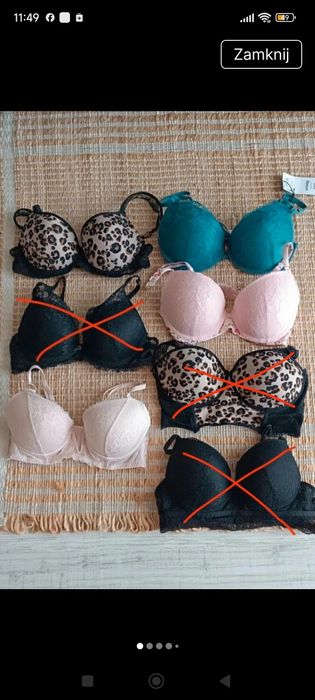 Biustonosze rozmiar 75C,75D