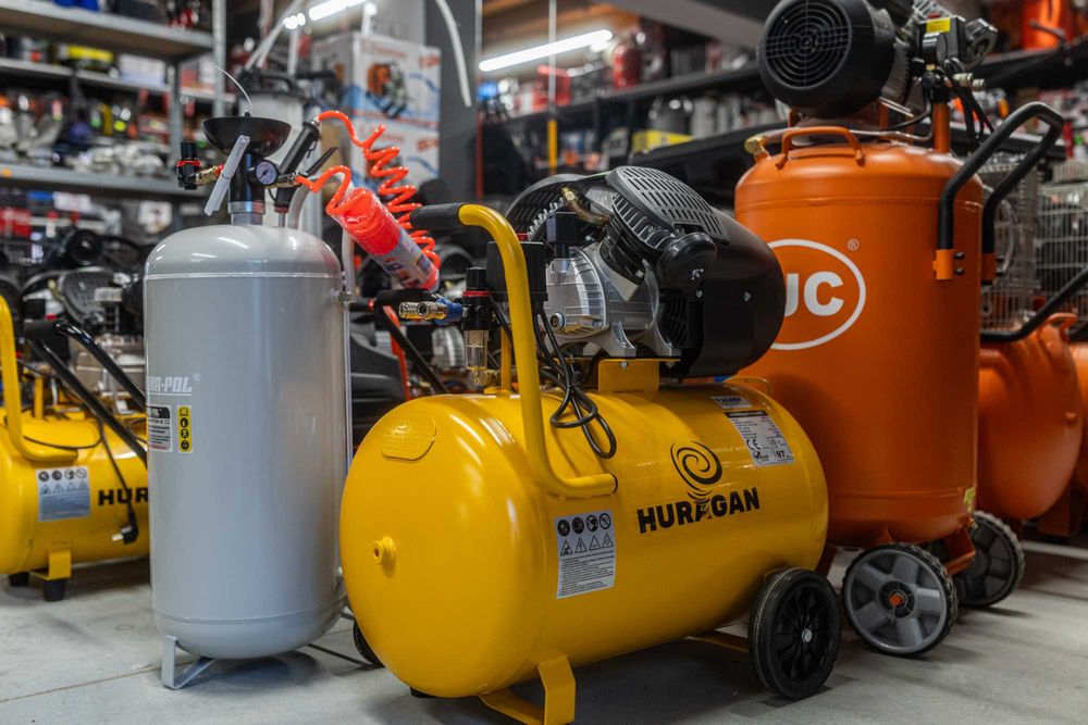 Kompresor sprężarka 100L 2 tłoki + AGREGAT malarski 8L lakierniczy