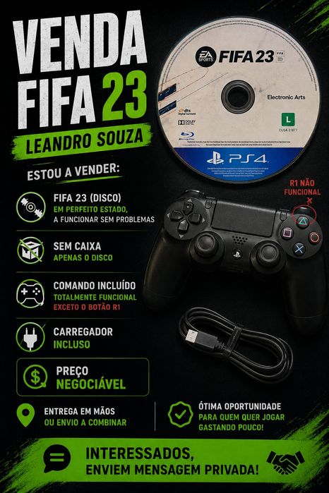 Fifa 23 e comando ps4