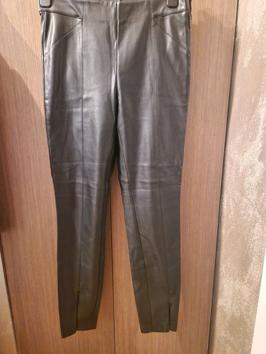 Spodnie damskie skórzane Zara 36 S czarne