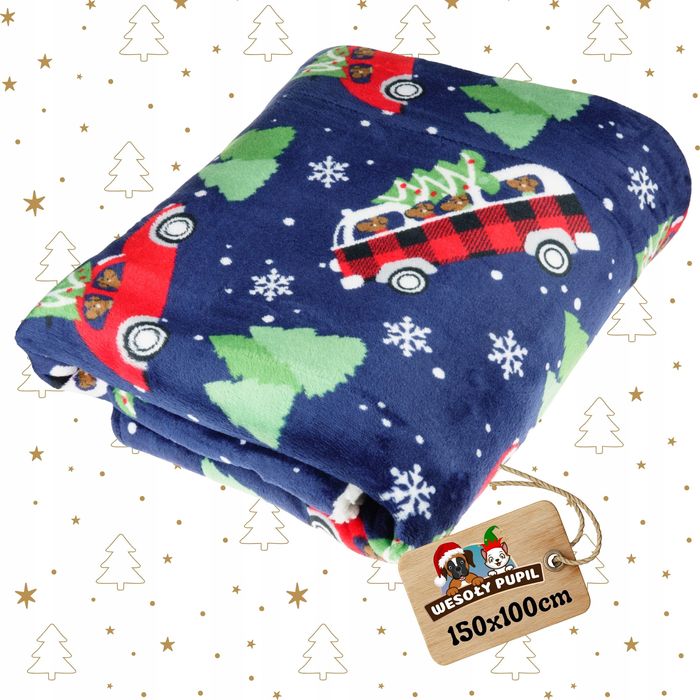 Legowisko Świąteczne Dla Psa z Barankiem 150x100cm - Wysoka Jakość