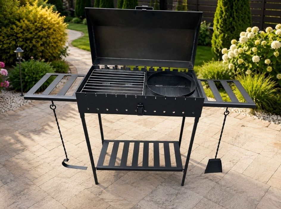 Мангал Grill усиленный.  На 12 шампуров Розкладний стаціонарний мангал