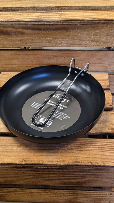 Пательня тактична Mil-Tec Нержавіюча сталь Зі складною ручкою