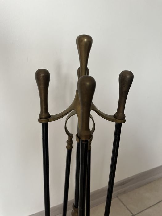 Zestaw kominkowy mosiężny