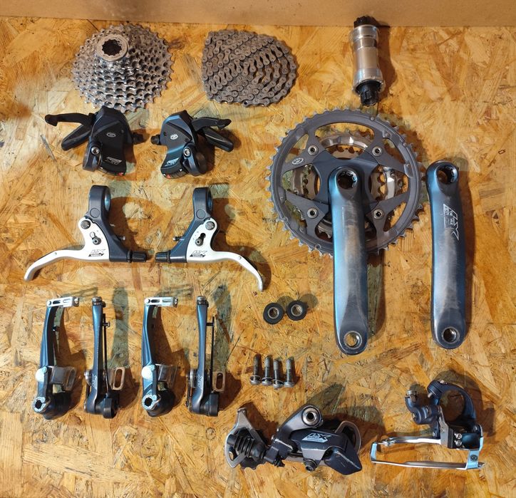 Pełna Gruba Deore LX M-570 / M571 napęd 3x9 retro vintage