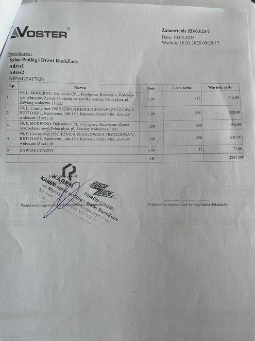 Drzwi wewnętrzne "90"+ościeżnica, okelina CPL . Nowe.