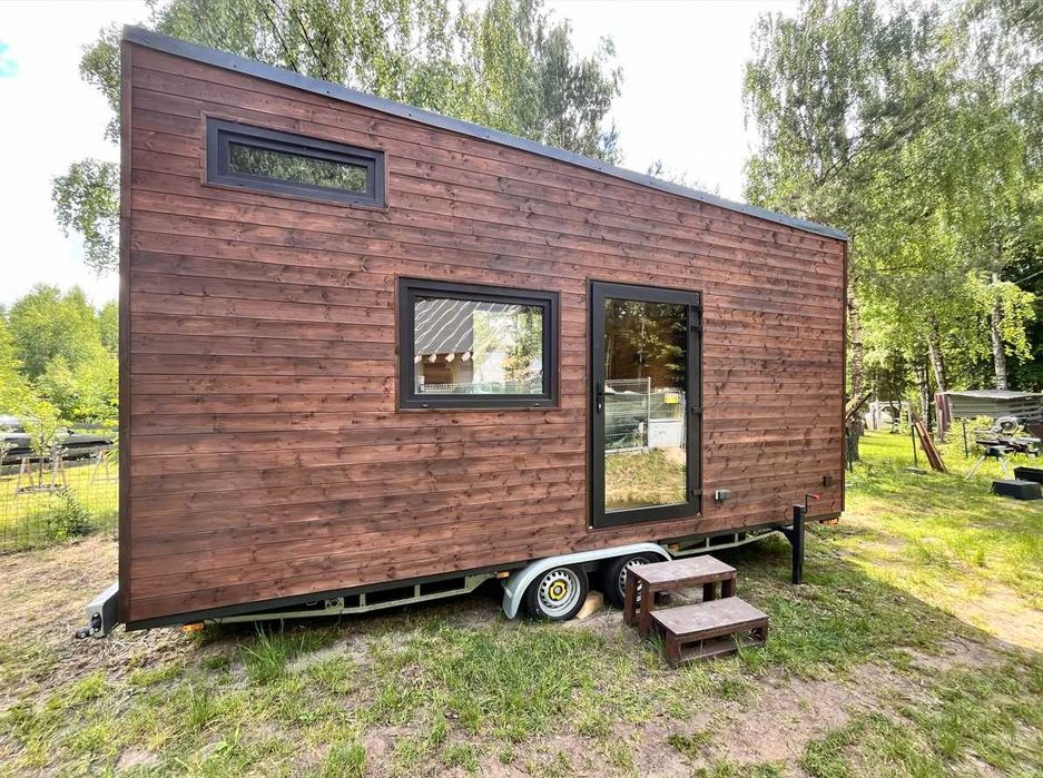 Domek mobilny Tiny House dopuszczony do ruchu po drogach publicznych. Postaw przy jeziorze w lesie bez pozwolenia!