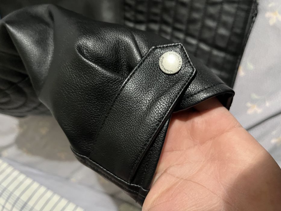 Jaqueta de couro legítimo para motociclista - 2XL