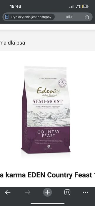 Karma Eden 2 kg- polwilgotna