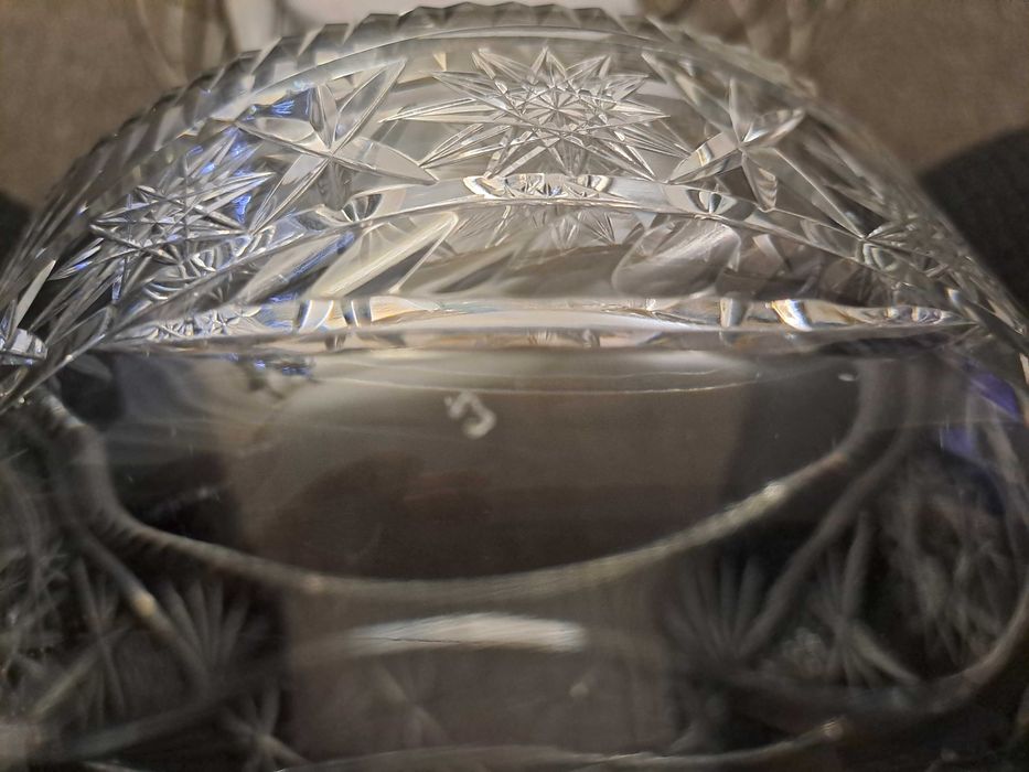 misa półmisek kryształowy PRL kryształ śr.17.5cm