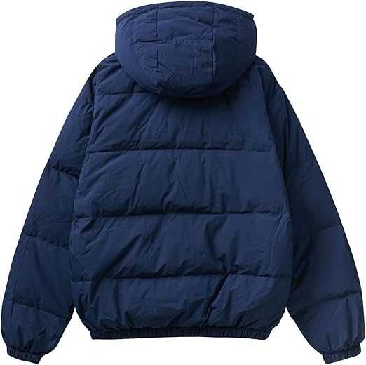 casaco de penas Benetton com capuz amovível