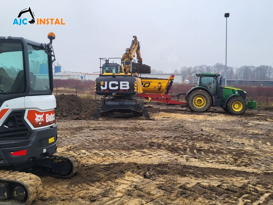 Usługi minikoparką, koparka,  wykopy, równanie terenu, przyłącza