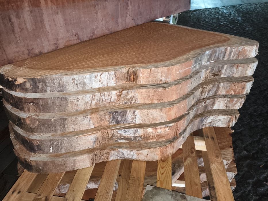 Rodelas Madeira exótica para mesas
