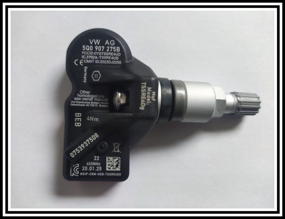 TPMS VW AUDI PORSCHE SKODA czujniki ciśnienia opon