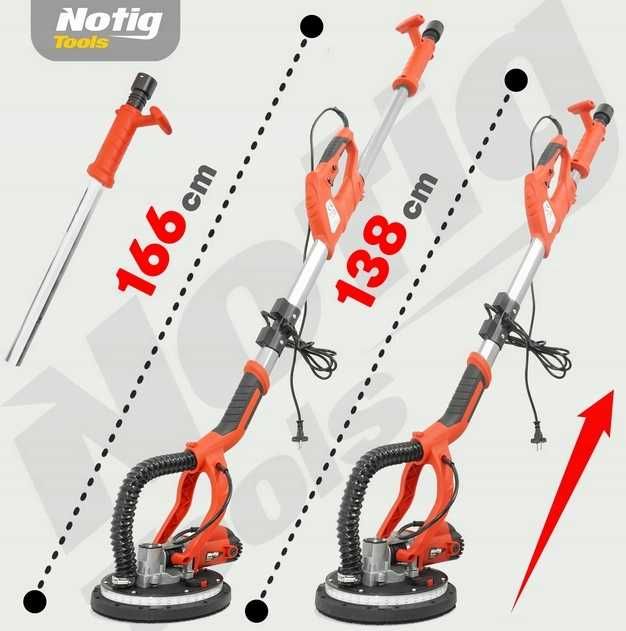 SZLIFIERKA ŻYRAFA do gipsu gładzi tynku LED z WYSIĘGNIKIEM składana