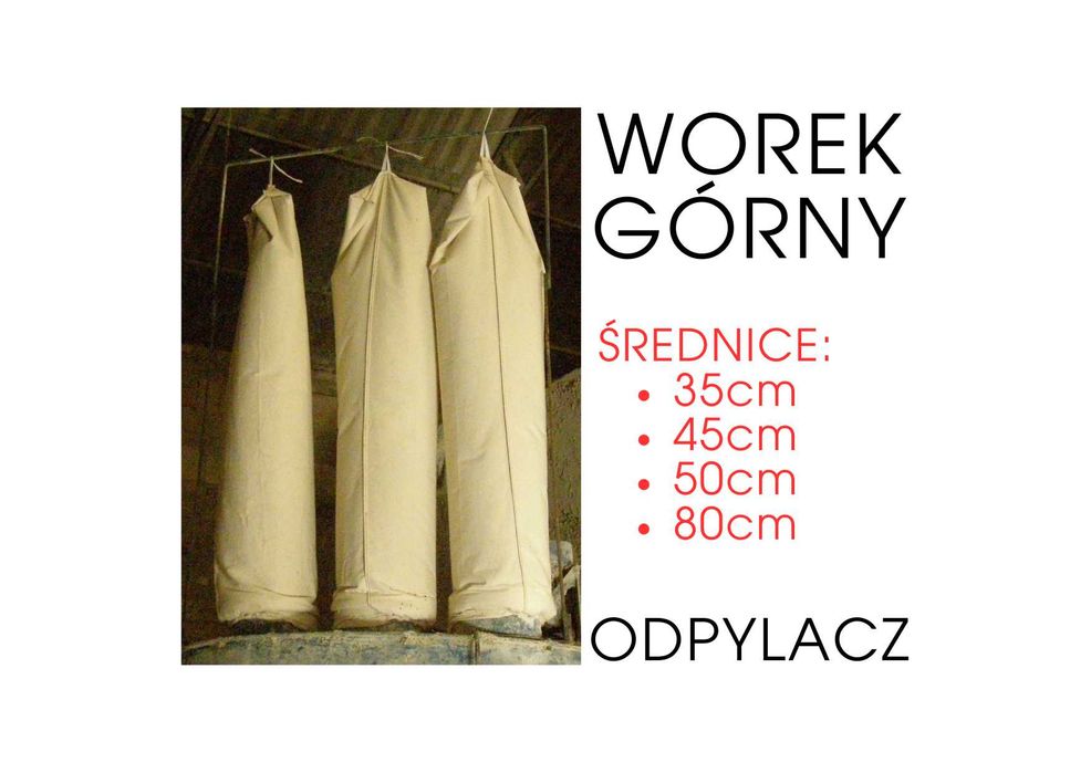 Worek górny 35x160 cm Filtry Odpylacze Worki odpylające do mieszalnika