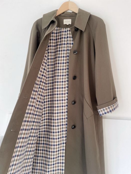 Sézane Płaszcz Clyde dark green