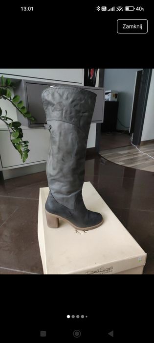 Sprzedam kozaki  skórzane wysokie  damskie w bardzo dobrym stanie