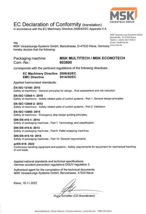 MSK 381 Schrink machine