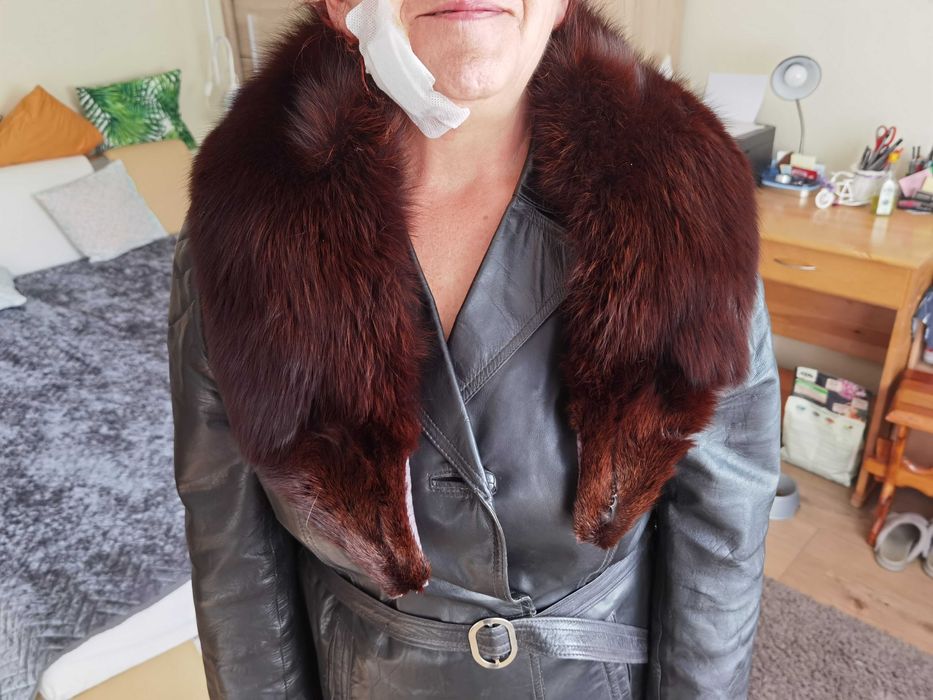 Kołnierz z liska lis naturalny