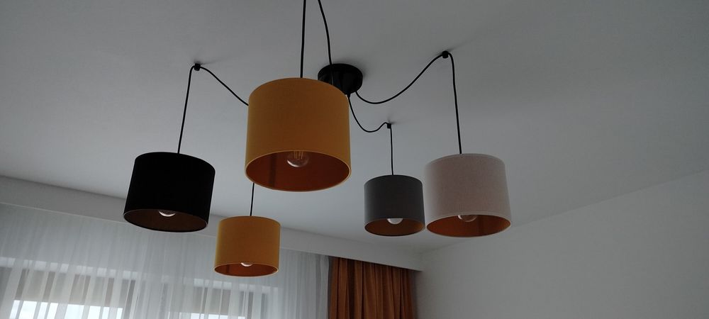 Lampa wisząca 5 kloszy