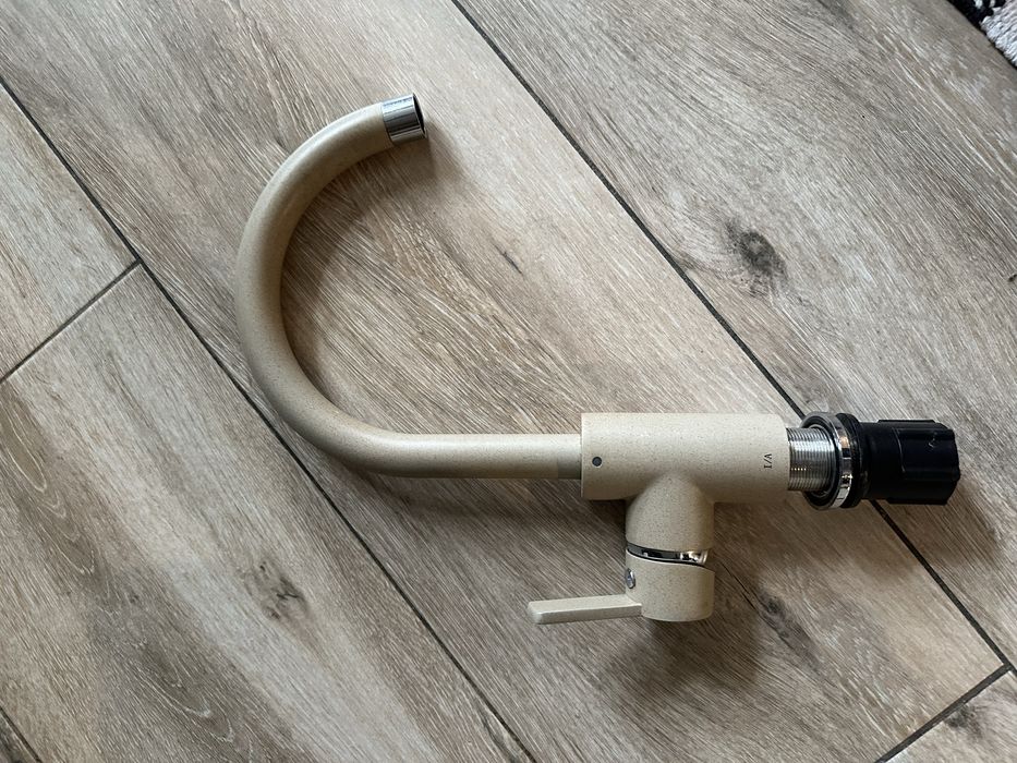 Zlewozmywak granitowy  + barmteria / beżowy