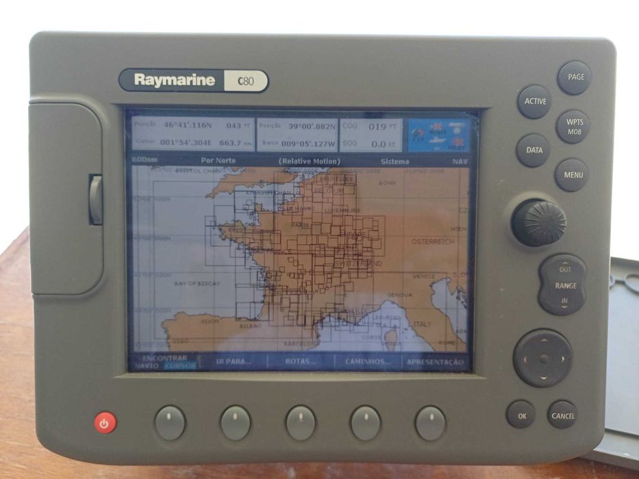 GPS Raymarine Com antena e Carta Navionics