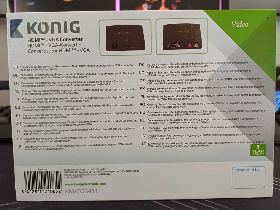 Converter HDMI - VGA Konig
