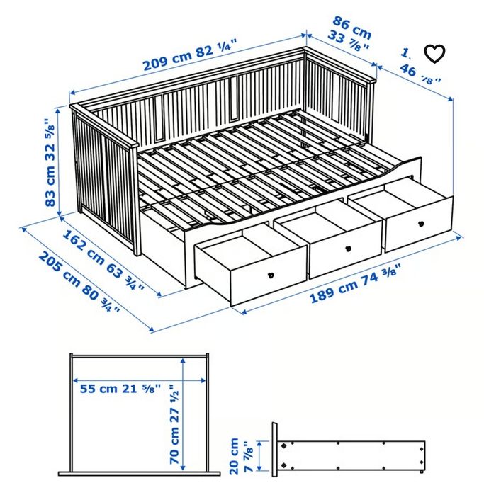 Cama Hemnes IKEA usada