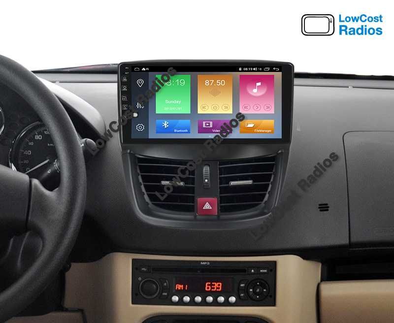Auto Rádio 9' PEUGEOT 207 | GPS ANDROID Bluetooth USB APPS WIFI | CARPLAY • ANDROID AUTO