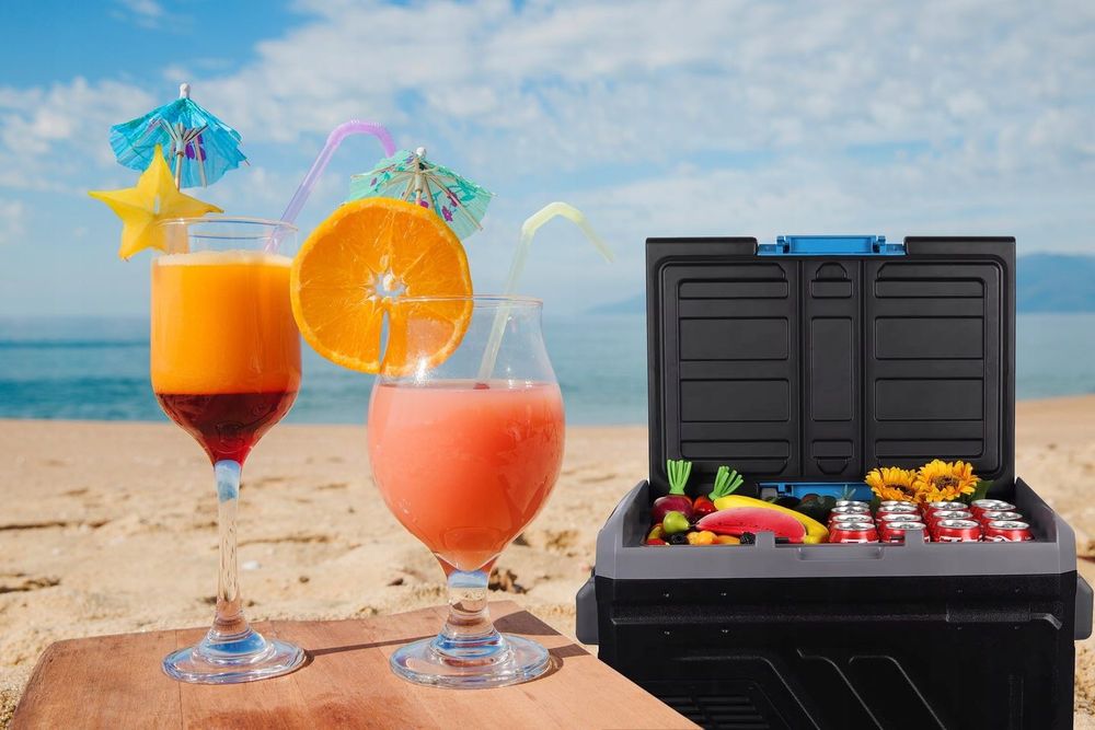 mocna lodówka zamrażarka turystyczna samochodowa 12v/230v 35l czarna