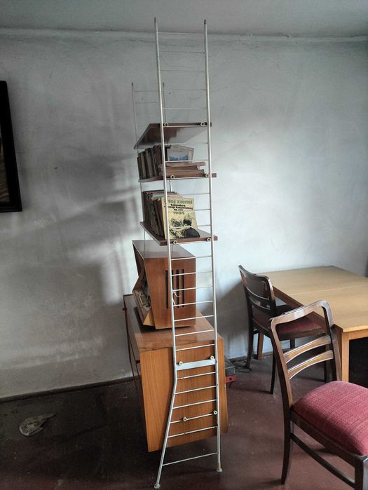 Komplet mebli modułowych PRL - stelaż/drabinka!
